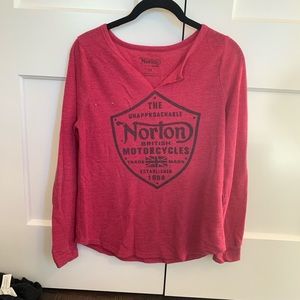 Cozy Red Norton Motorcyles Top